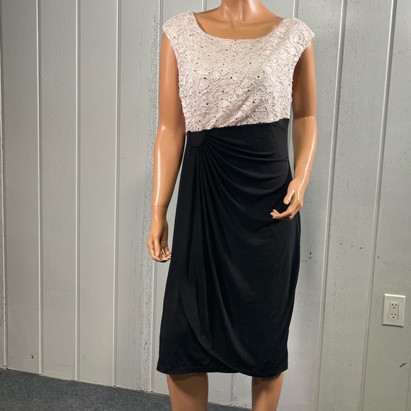 *Connected Apparel Women's Sequined Lace Drapes  Dress Sz14 - Picture 16 of 16